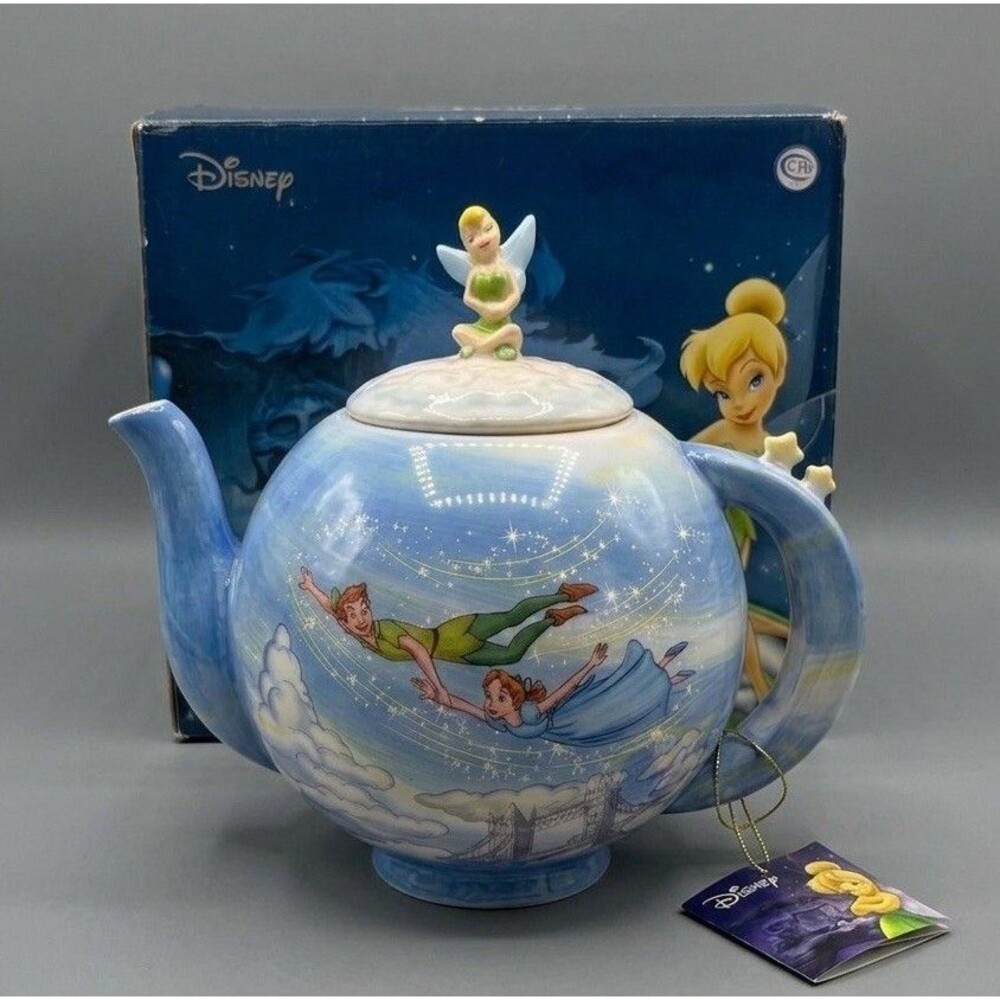 Retired Disney Westland Giftware Peter Pan ‘You Can Fly’ Teapot NOS w/ Box Rare